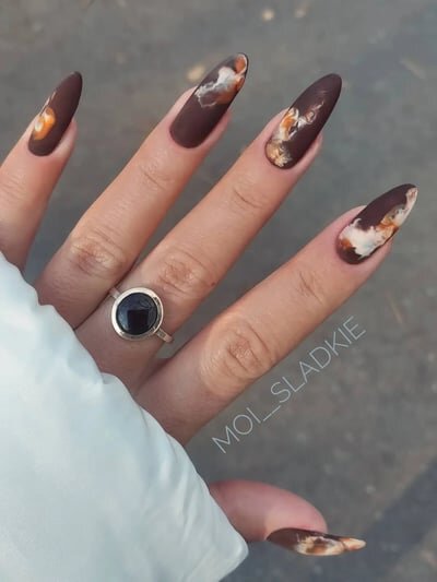 unghie cioccolato autunno